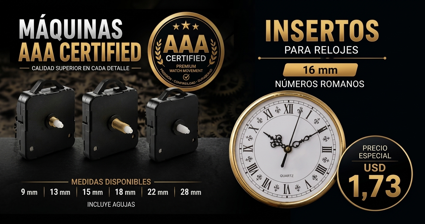Máquinas AAA Certified e insertos para relojes desde USD 1,73